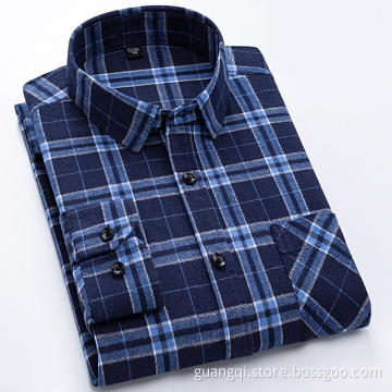 Fashion 100% cotton flannel long sleeve shirt